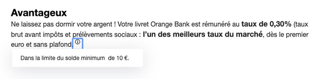 orange bank épargne